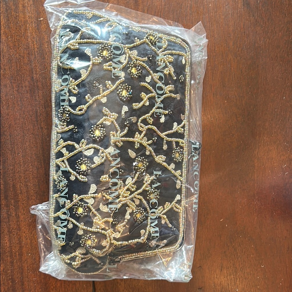 Lancôme Embellished Black and Gold Clutch - Picture 6 of 6